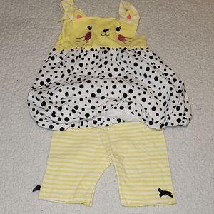 Nannette Yellow and White Baby Outfit
